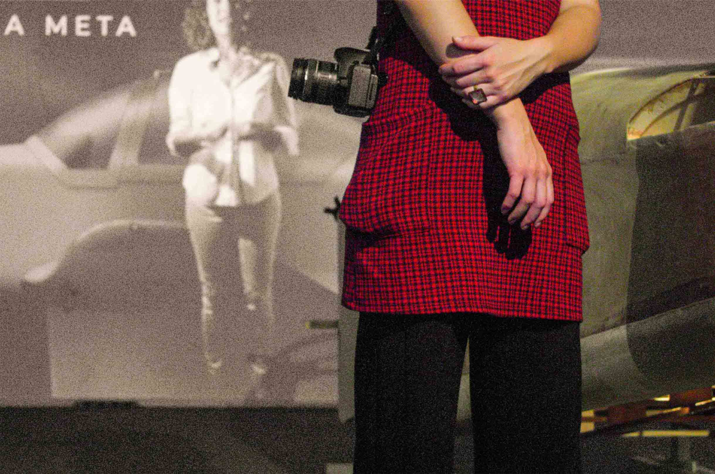 Rehearsal framing for interviews with event guests, November 2022 - Piaggio Museum, Pontedera